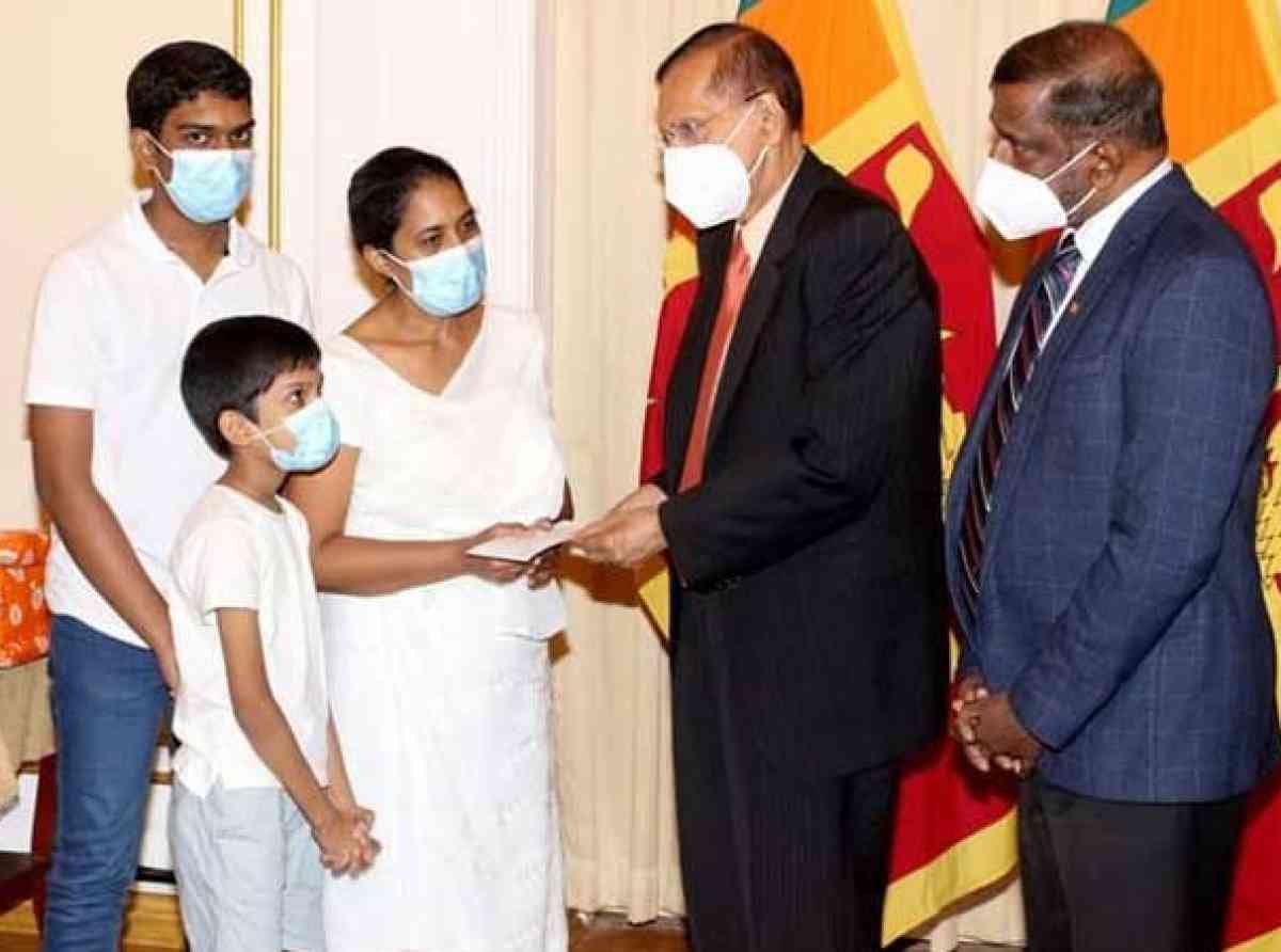 ප්රියන්ත කුමාරගේ පවුලට මූල්ය ප්රතිපාදනයක්