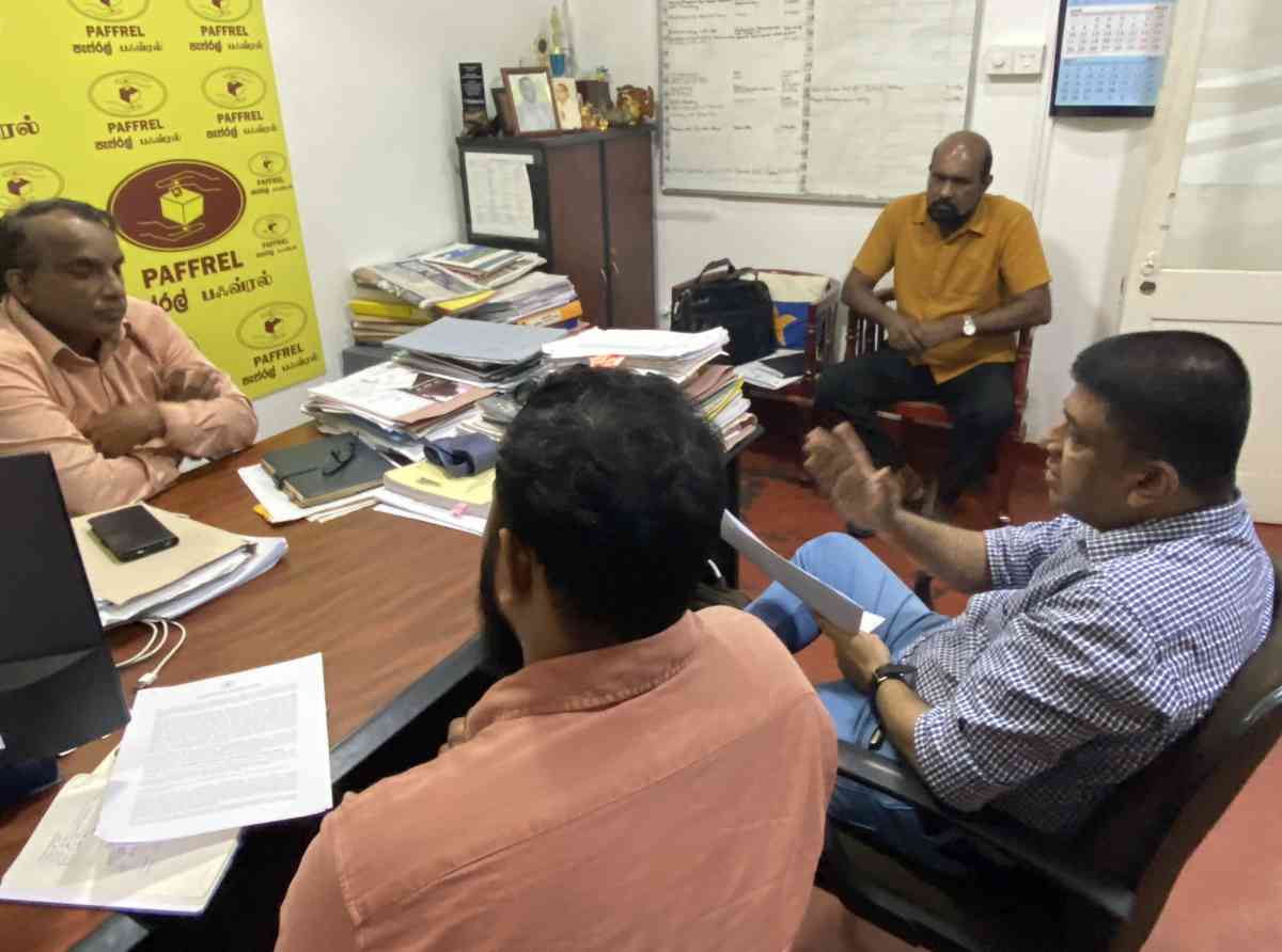 සංක්රමණික ජන්ද අයිතිය සුරකීමට වොයිස් ඔෆ් මයිග්රන්ට්ස් (VoM) සහ පැෆ්රල් සංවිධාන අතර සාකච්ඡාවක්
