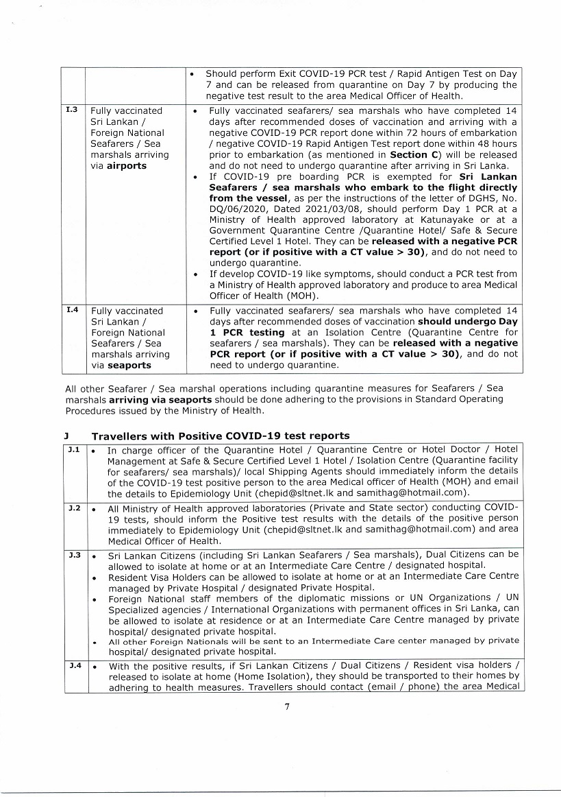 Quarantine measures for travellers arriving from overseas during the pandemic of COVID 19 Page 07